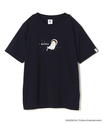 NYASA/ニャサ】フロントプリント+ロゴ刺繍(宇宙服)Tシャツ NYASA/ニャサ】フロントプリント+ロゴ刺繍(宇宙服)Tシャツ