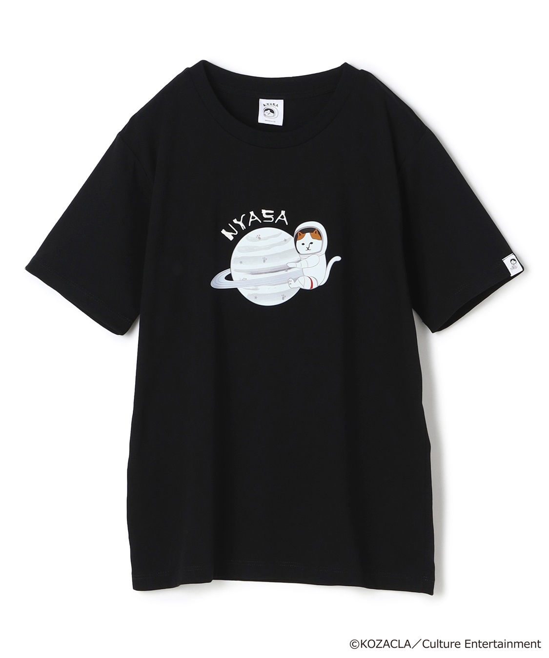 NYASA/ニャサ】フロントプリント+ロゴ刺繍（土星）Tシャツ Life