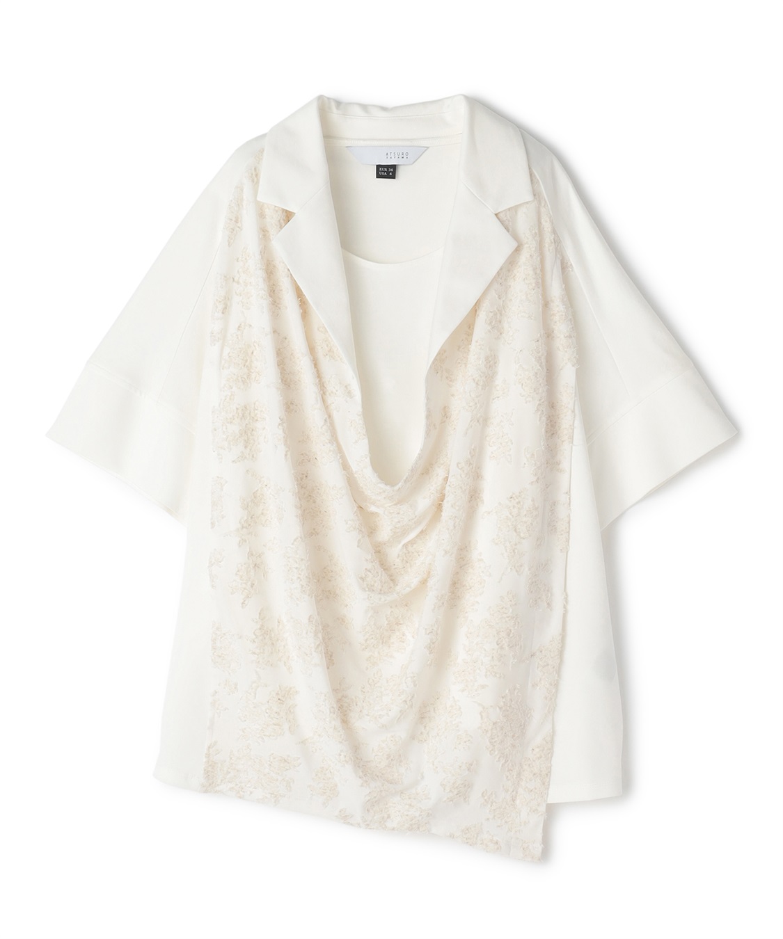 ATSURO TAYAMA インナー付きドレープブラウス_main