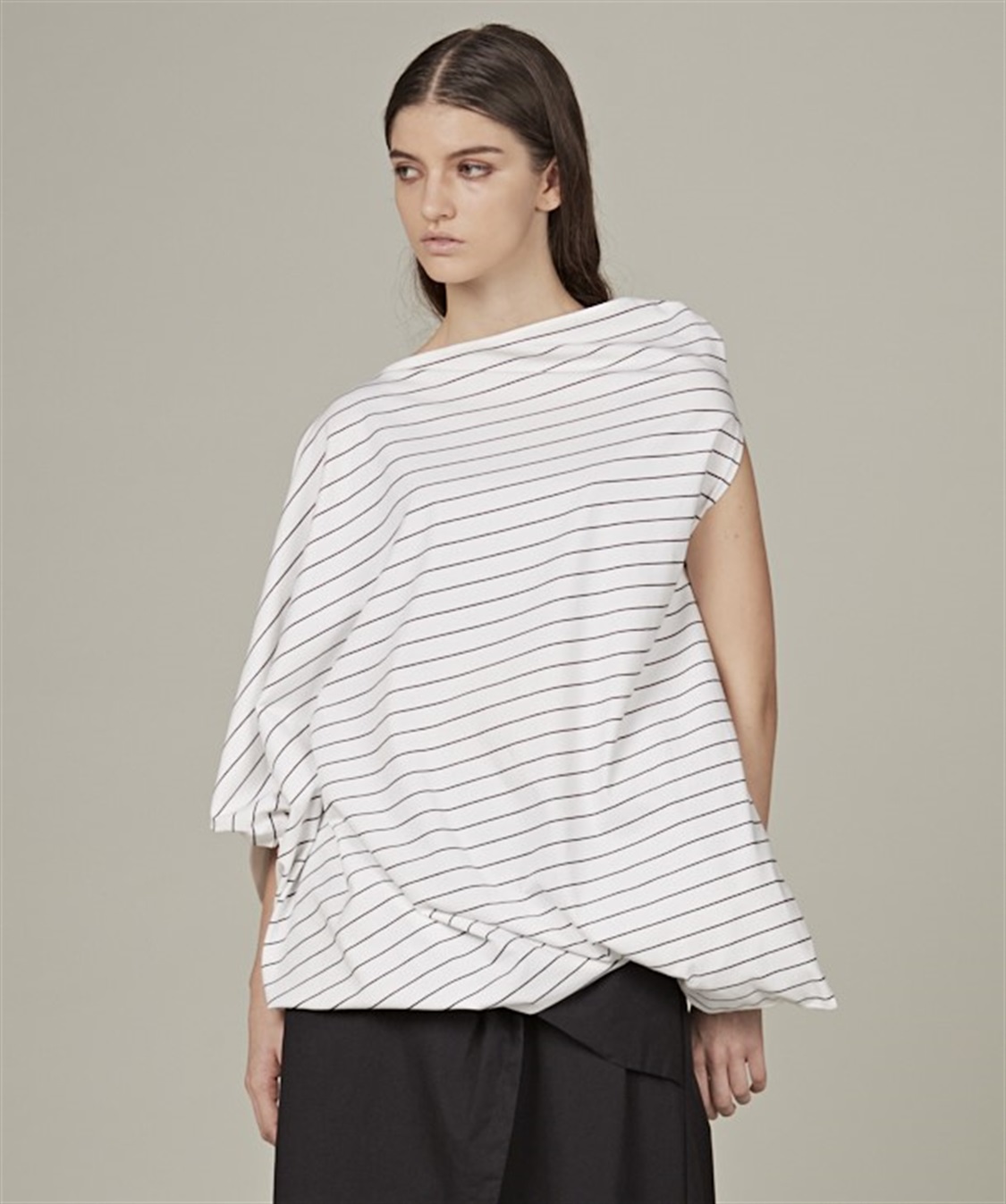 ATSURO TAYAMA ボーダー切り替えアシンメトリープルオーバー_main