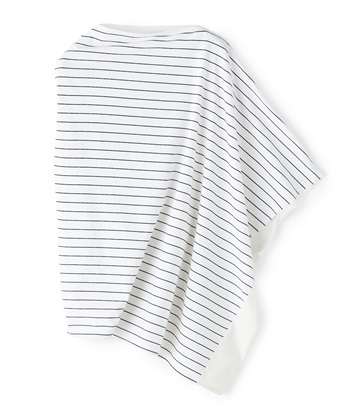 ボーダー切り替えアシンメトリープルオーバー(ホワイト系-36)