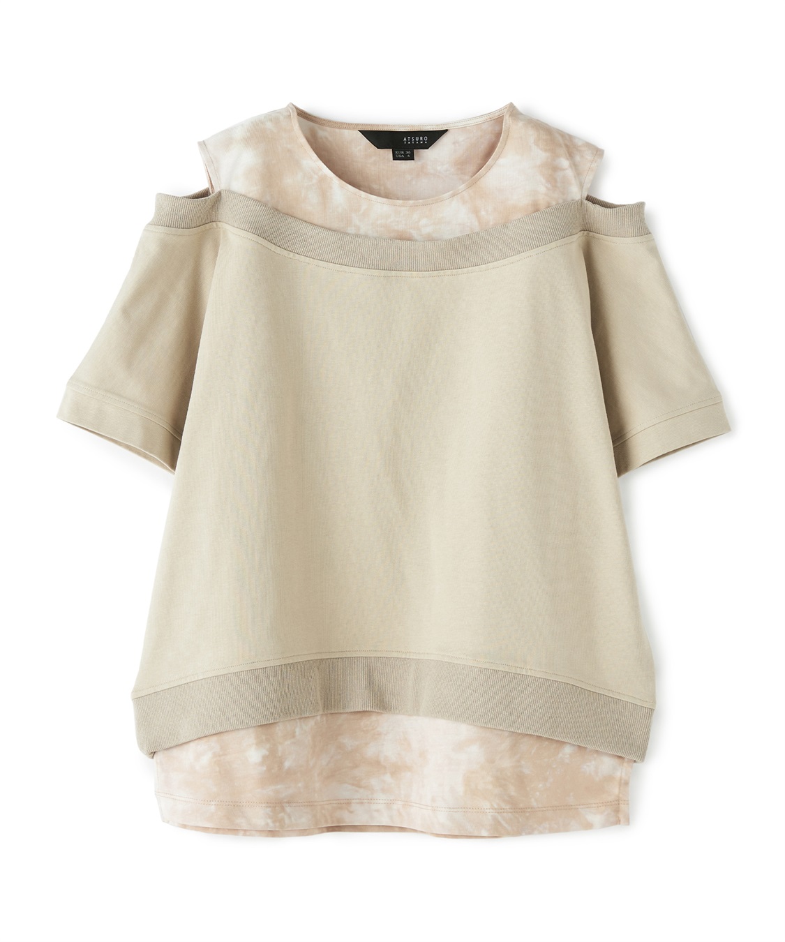 ATSURO TAYAMA タイダイ×無地重ね着風トップス_variation_1