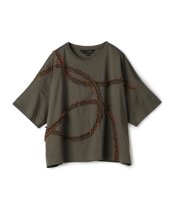 ATSURO TAYAMA カーブモチーフライン入りTシャツ_variationthumb_3