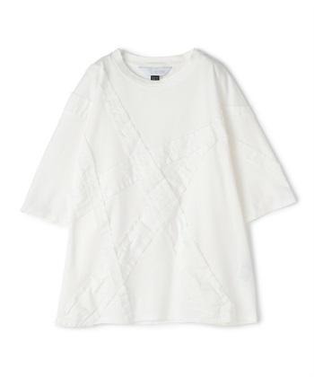 イレギュラーパターンカットソー(ホワイト-36)