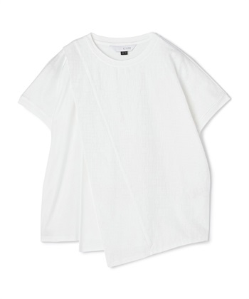 イレヘムタックプリーツカットソー(ホワイト-36)