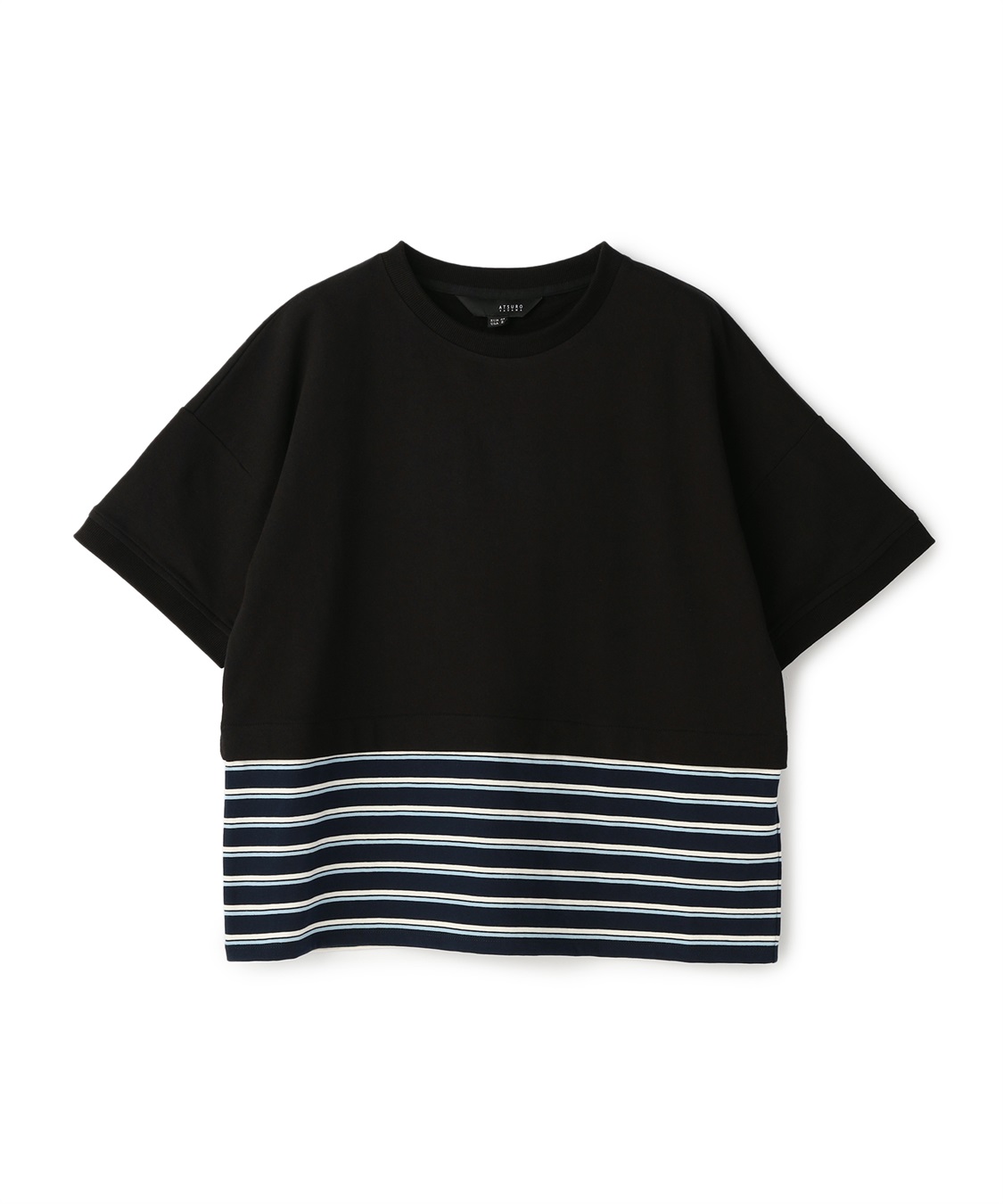 ATSURO TAYAMA パネルボーダー柄半袖ニット_variation_2