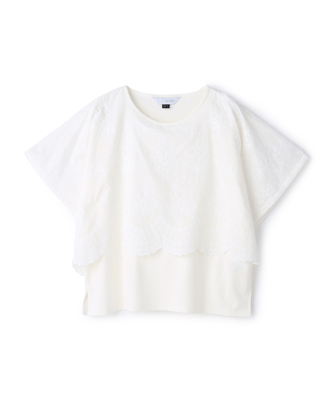 ATSURO TAYAMA ポンチョ風レイヤードトップス_main