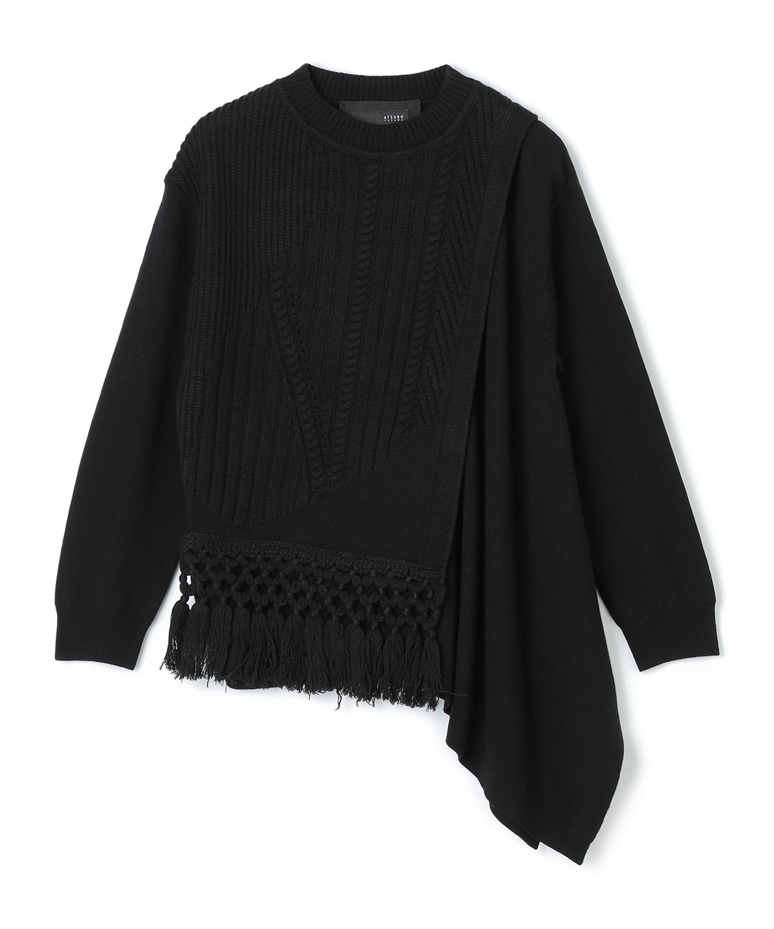 ATSURO TAYAMA ドレープ切り替えプルオーバーニット_variation_1