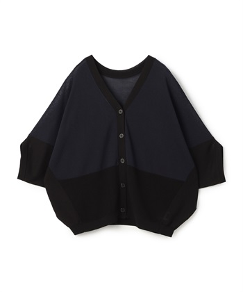 レーヨン×ナイロン2WAYニットトップス(ブラック系-36)