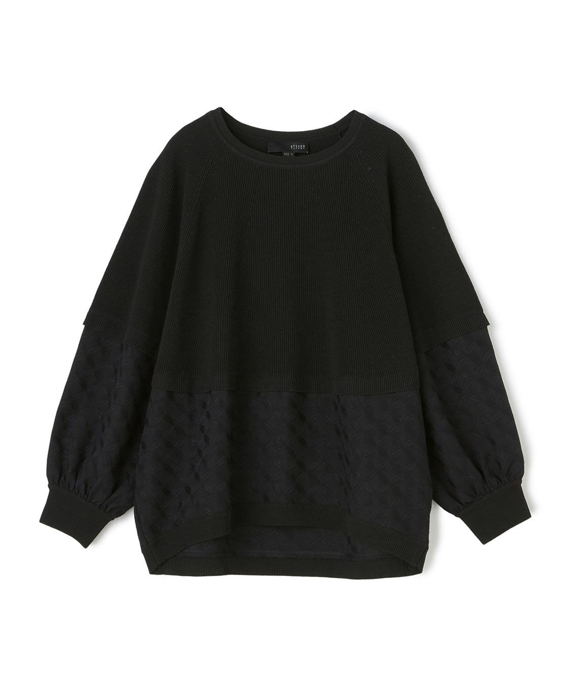 ATSURO TAYAMA 布帛×ニット切り替え長袖プルオーバー_variation_2