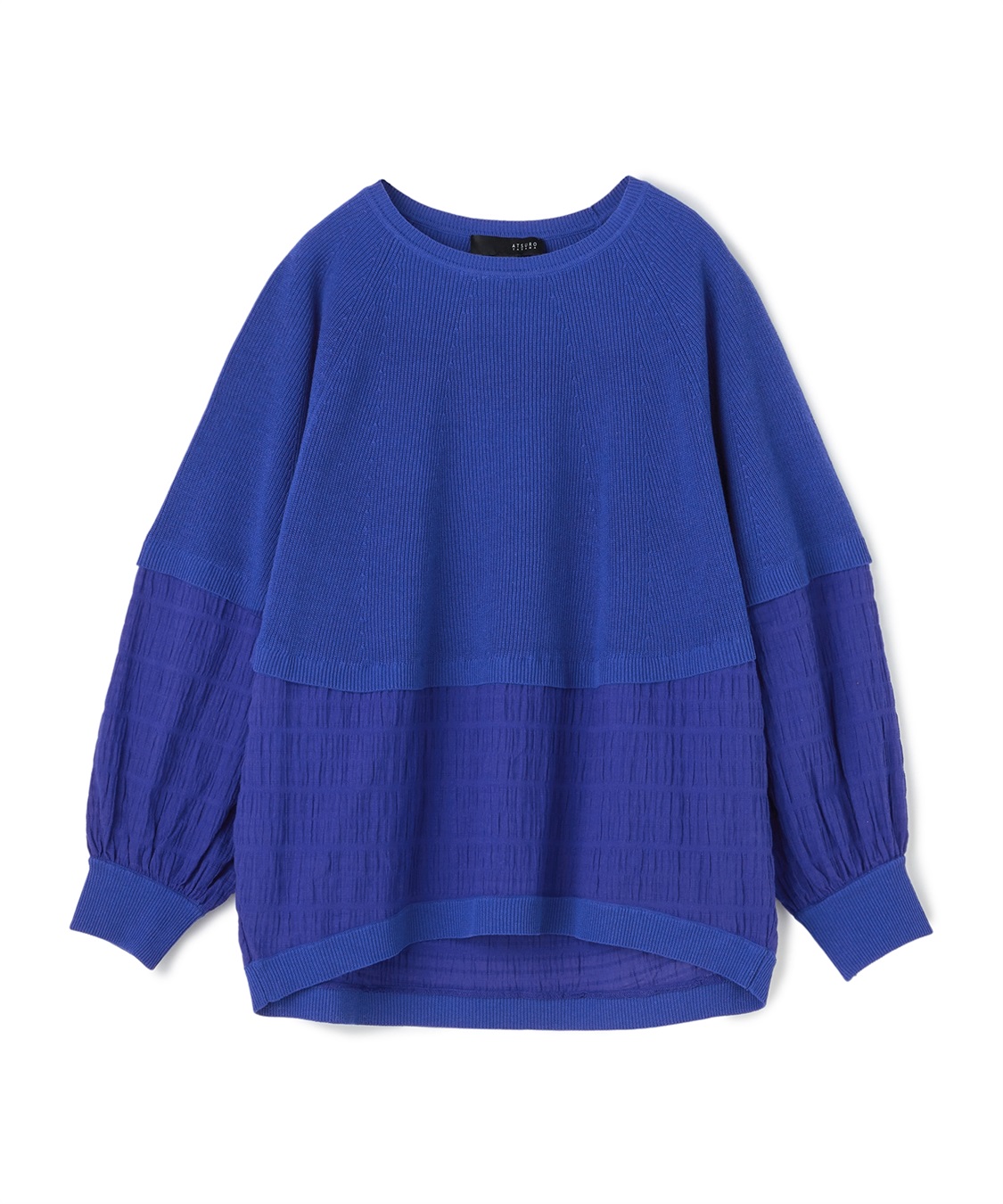 ATSURO TAYAMA 布帛×ニット切り替え長袖プルオーバー_variation_3