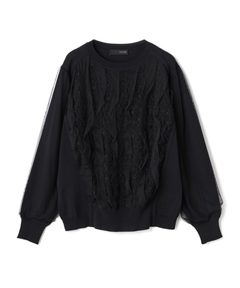 ATSURO TAYAMA チュール&#215;レース付きプルオーバーニット_variationthumb_2