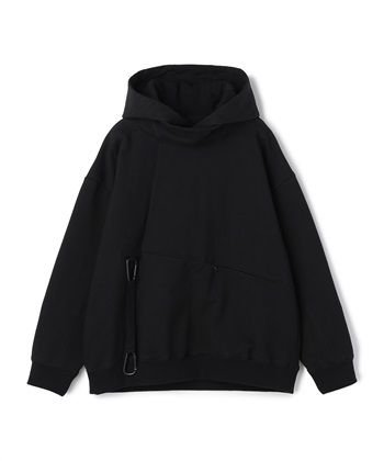 カラビナ付きフーディ(ブラック-36)