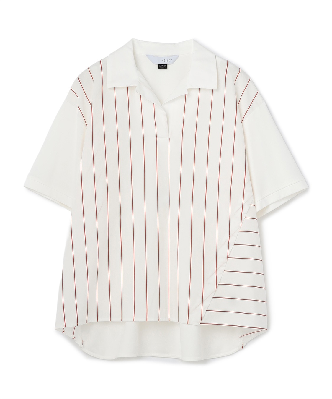 ATSURO TAYAMA ストライプ半袖ポンチシャツ_variation_1