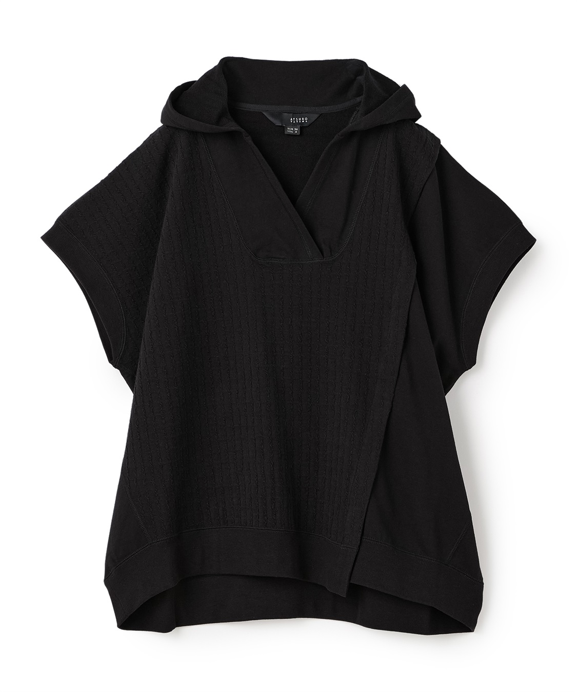ATSURO TAYAMA 重ね着風フード付きプルオーバー_variation_1