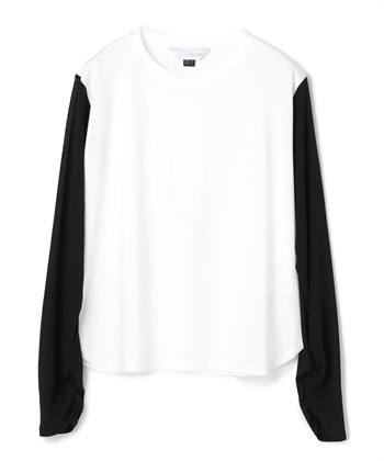 異素材切り替えカットソー(ホワイト系-36)