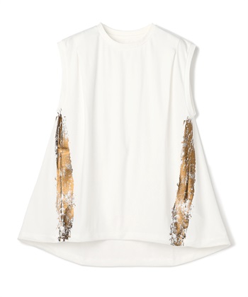 ペイント柄バルーンプルオーバー(ホワイト-36)