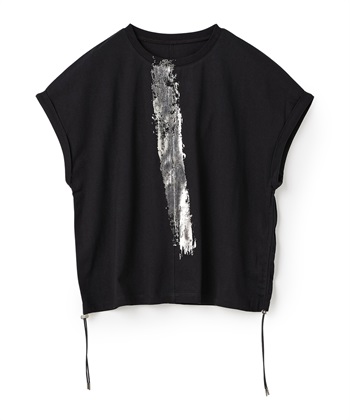 箔プリントプルオーバー(ブラック-36)