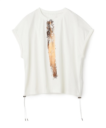 箔プリントプルオーバー(ホワイト-36)