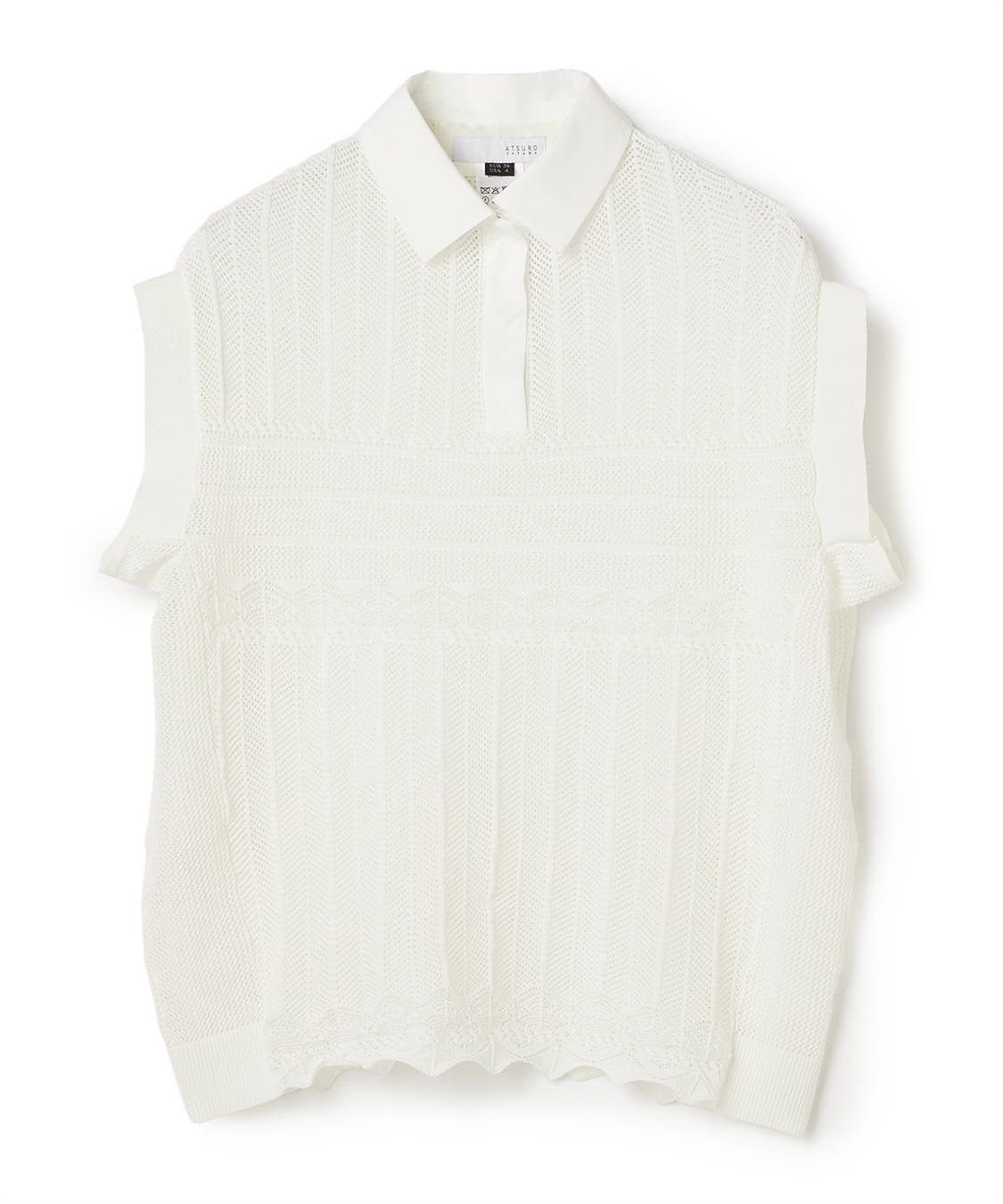 ATSURO TAYAMA レース編み衿付きプルオーバーニット_variation_1