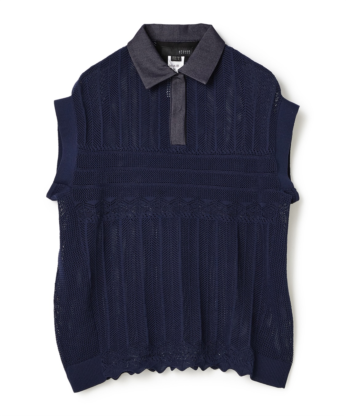 ATSURO TAYAMA レース編み衿付きプルオーバーニット_variation_2