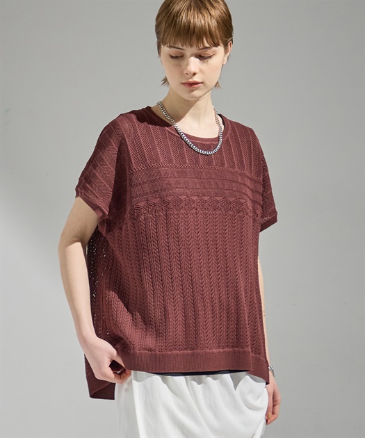 透かし編みサマーニット（インナー付き）