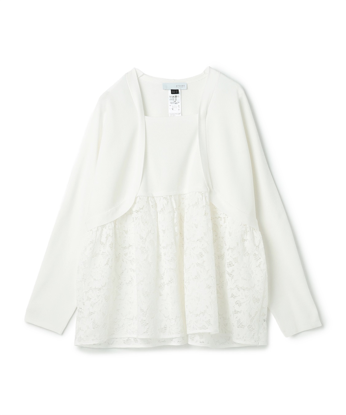 ATSURO TAYAMA レースドッキングニットトップス_variation_1