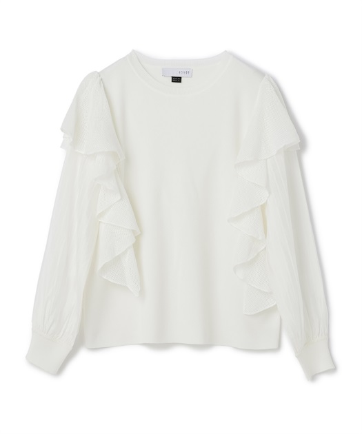 フリルニットプルオーバー
