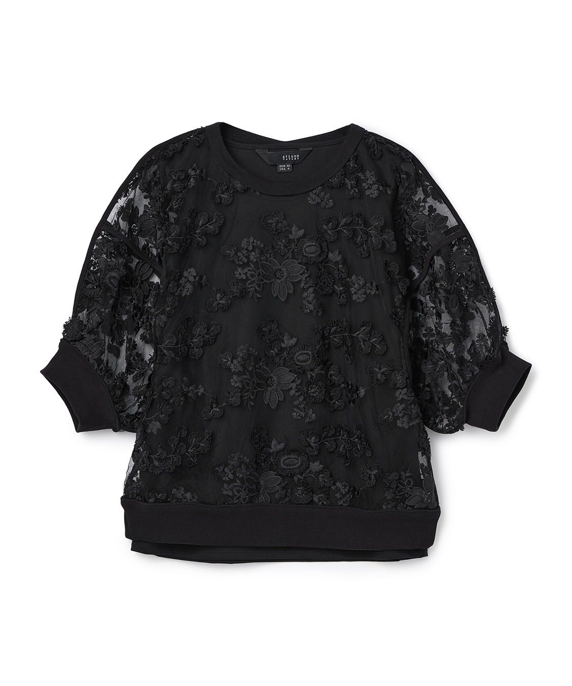 ATSURO TAYAMA レイヤード刺繍レースプルオーバー_variation_2