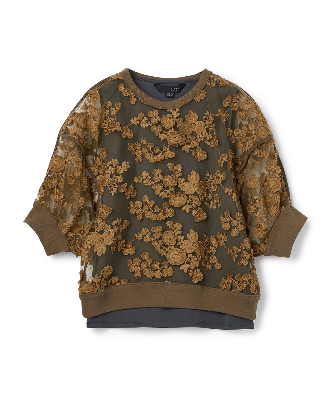 ATSURO TAYAMA レイヤード刺繍レースプルオーバー_variation_3