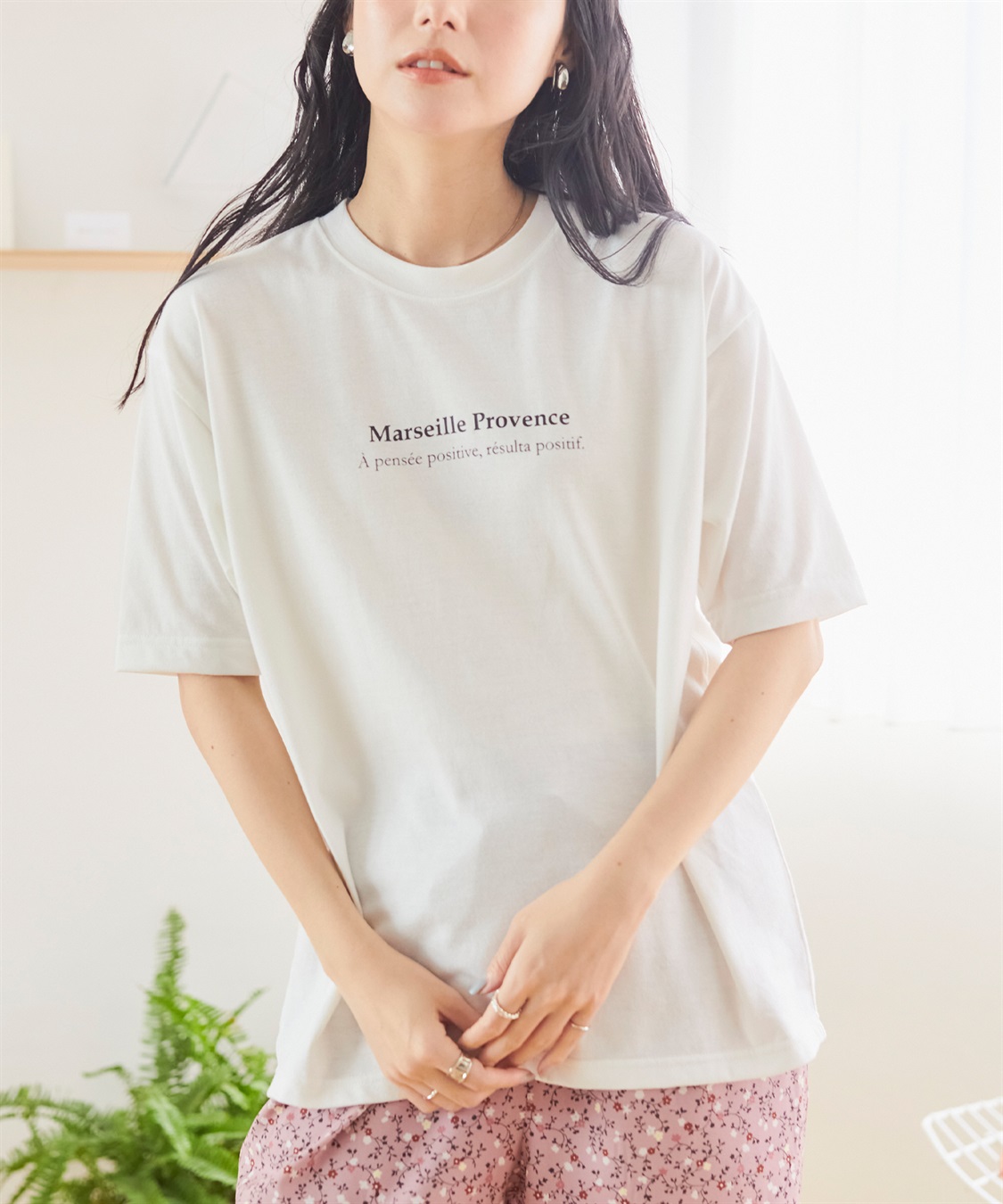 BLANC+】フロントロゴTシャツ（ブランプラス） Life Style by cross marche｜クロスプラス公式通販サイト
