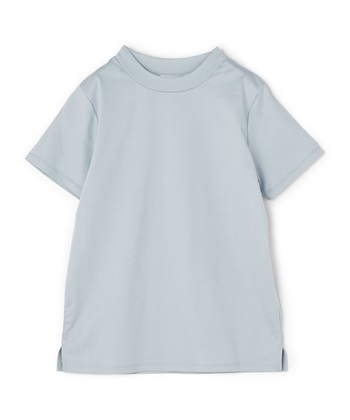 《シワになりにくい・なめらか》正解ハイネックTシャツ【CF/クロスファンクション】(サックス-M)