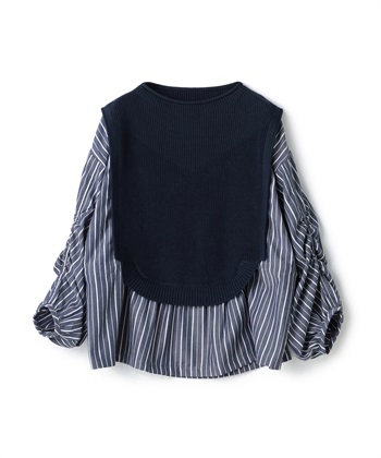 ATSURO TAYAMA ニットドッキングブラウス_variationthumb_3