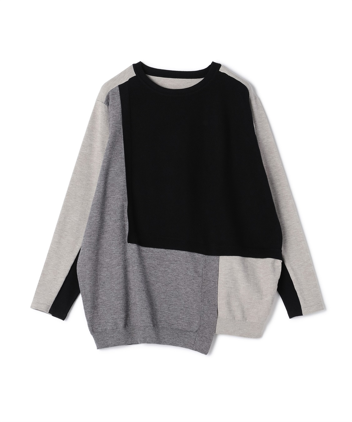 ATSURO TAYAMA パッチワークデザイン長袖プルオーバー_variation_2