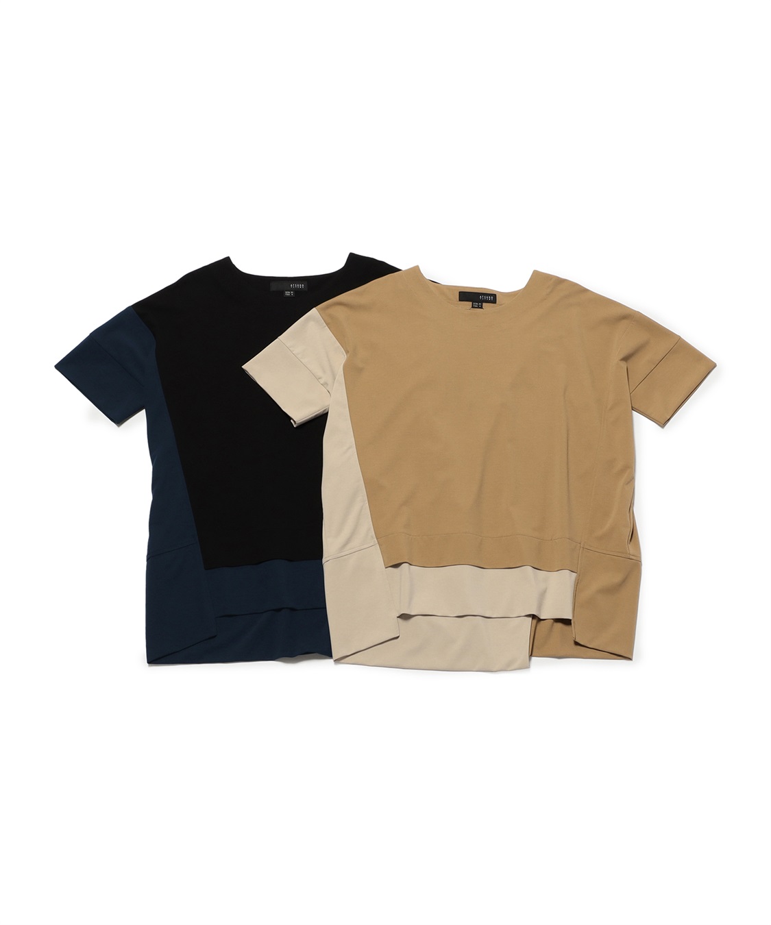 ATSURO TAYAMA 配色半袖ポンチプルオーバー_main