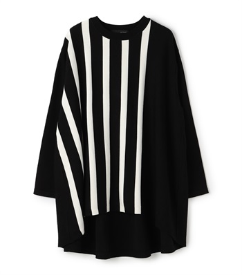 イレギュラーストライプチュニック(ブラック系-36)