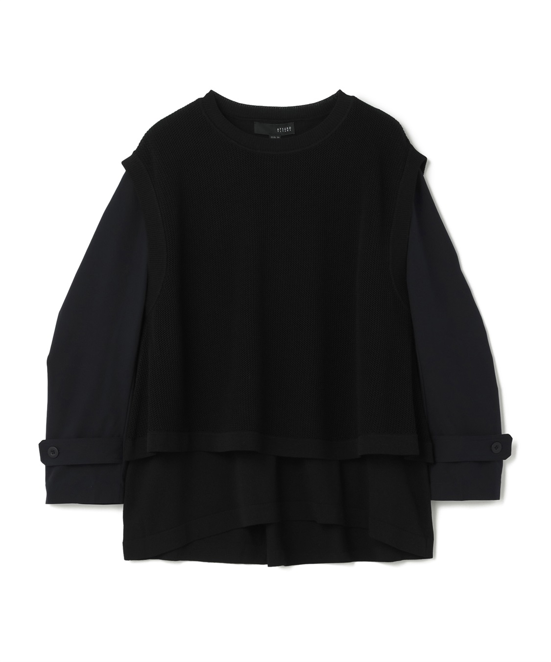 ATSURO TAYAMA 異素材ミックスレイヤードトップス_variation_1