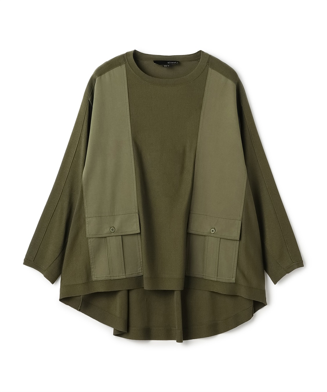 ATSURO TAYAMA 異素材切り替えニットプルオーバー_variation_2