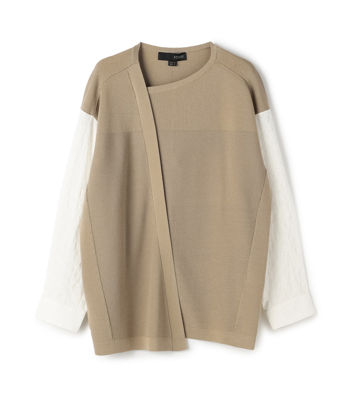 ATSURO TAYAMA レース袖切り替えニットプルオーバー_variation_2