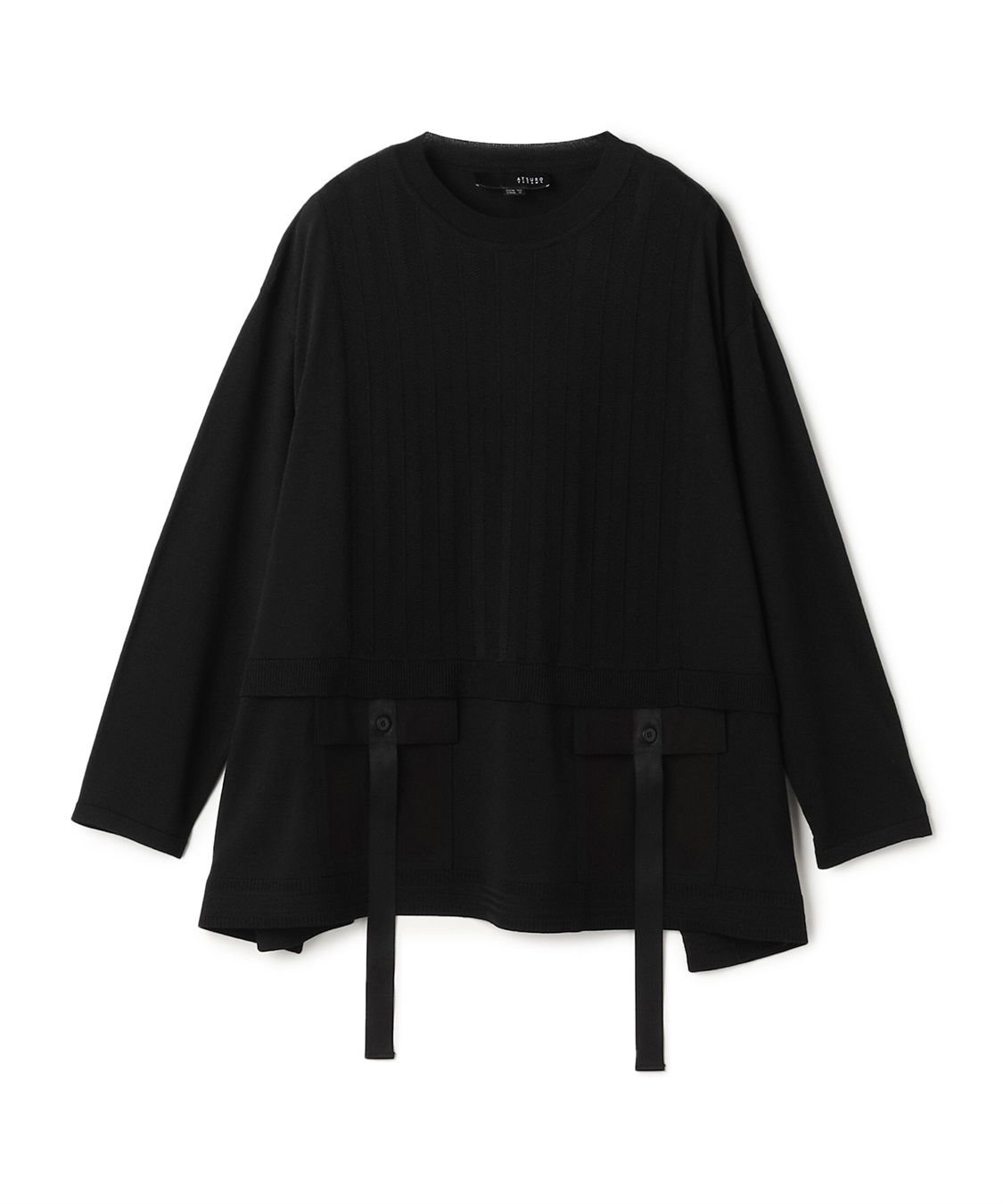 ATSURO TAYAMA ヘリンボーン柄ニットプルオーバー_variation_1