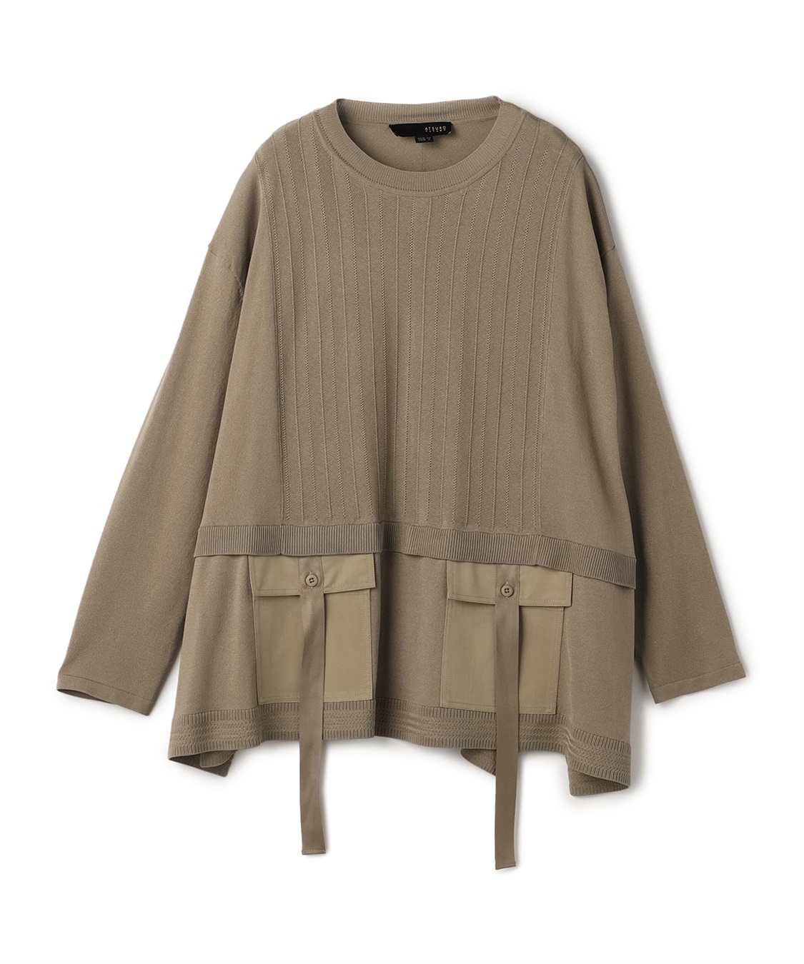 ATSURO TAYAMA ヘリンボーン柄ニットプルオーバー_variation_2