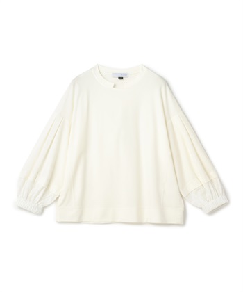 袖レース切替えプルオーバー(ホワイト-36)
