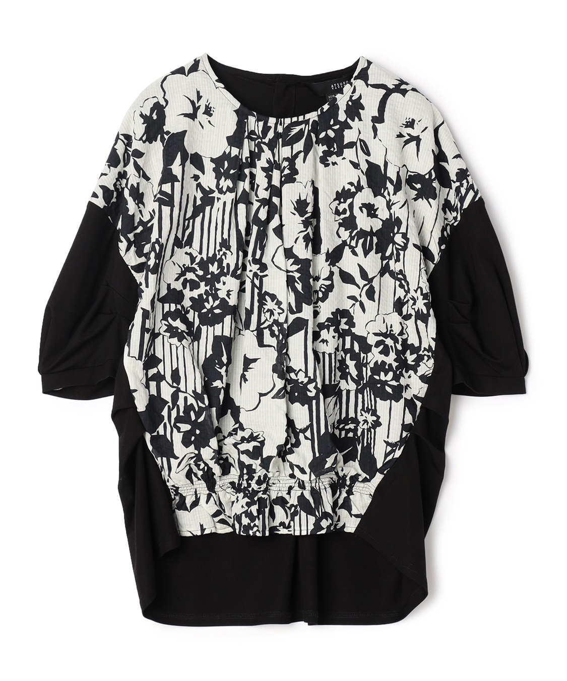 ATSURO TAYAMA ボタニカル&#215;ストライプ切り替えプルオーバー_main