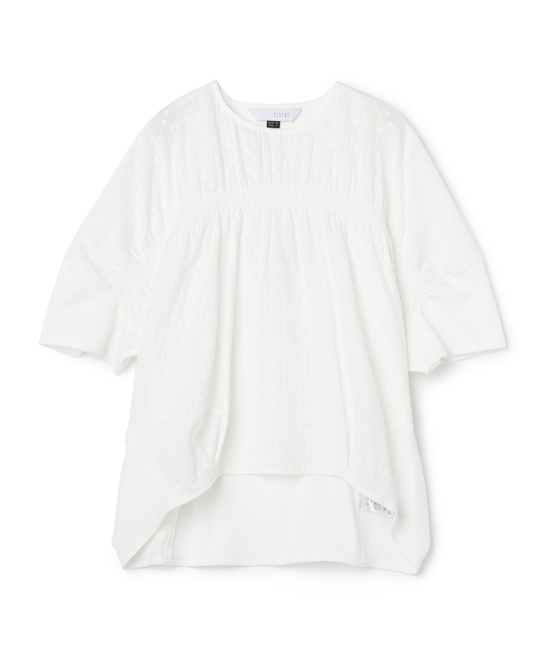 ATSURO TAYAMA フロントシャーリングコットンブラウス_variation_1