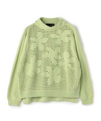 06A08 美品 XL『エトロ』リネン タイガー フラワー 虎花 ニットセーター 06A08 美品 XL『エトロ』リネン タイガー フラワー 虎花 ニット