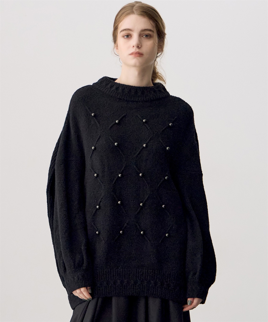 ATSURO TAYAMA パール付きブークレーニット_main