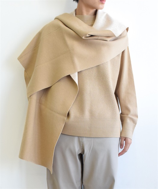 配色ストール付きニット ATSURO TAYAMA｜クロスプラス公式通販サイト