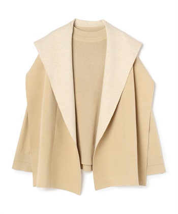 配色ストール付きニット(ベージュ-36)