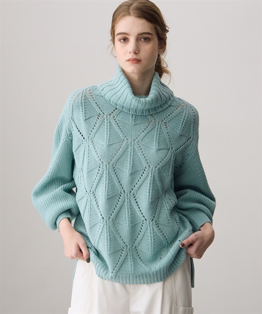 透かし編みタートルネックニット ATSURO TAYAMA｜クロスプラス公式通販