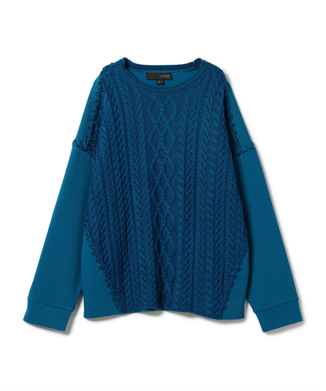 ATSURO TAYAMA ケーブルニット切り替えプルオーバー_variation_3